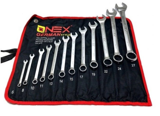OX-3240 Набір Накидних Комбінованих Гайкових Ключів 12 шт 6-27 мм Хром-Ванадієва сталь Одеса - фото 2