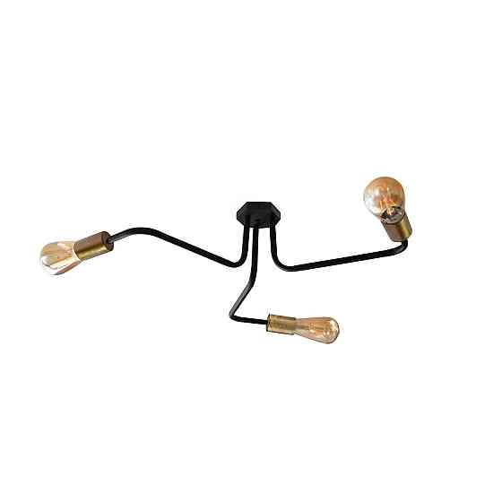 Потолочная люстра паук черная на 3 лампы Maze NL 6060/3 BK+BN Одесса