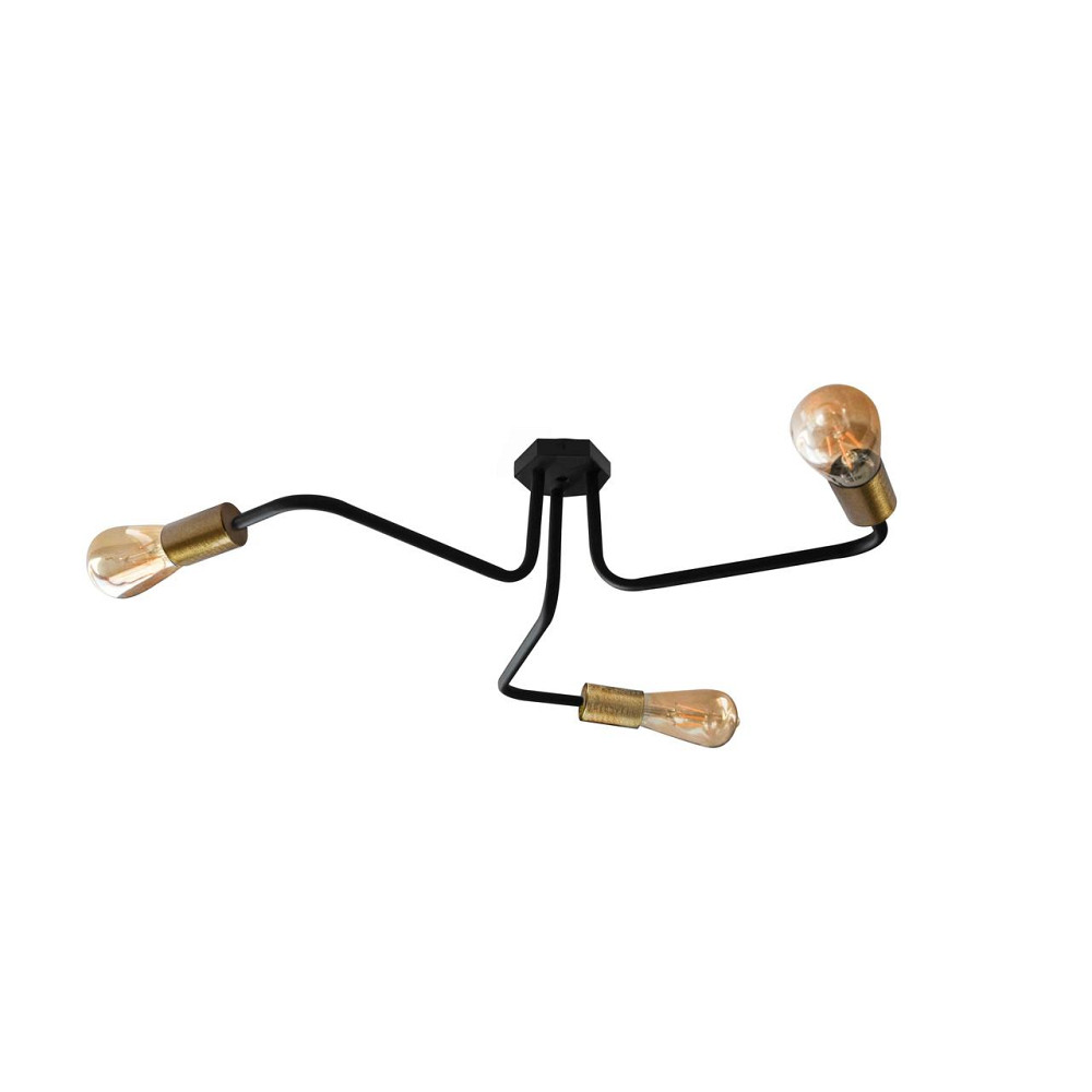 Потолочная люстра паук черная на 3 лампы Maze NL 6060/3 BK+BN Одесса - изображение 1