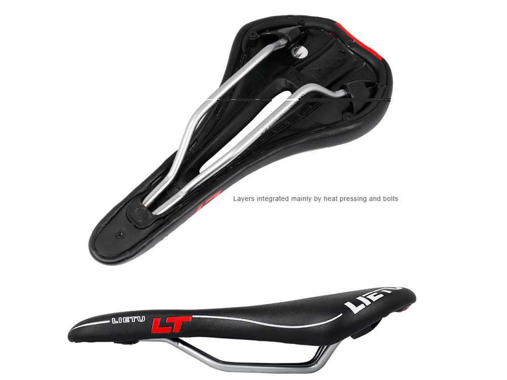 Седло для велосипеда Lietu ZD-023 Черно-красный Бровары - изображение 2