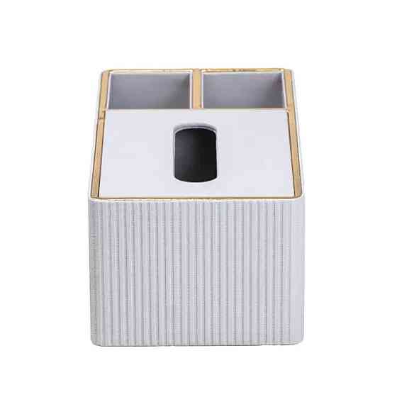 Органайзер для салфеток з еко-шкіри, 3 відділення, білий Київ