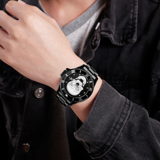 Годинник чоловічий наручний з черепом Skmei 9195 (Чорний) Київ