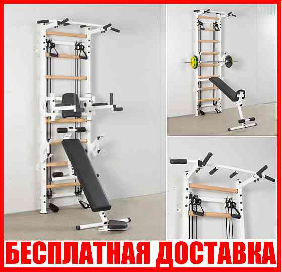 Шведская стенка с эспандерами спортивная для детей и взрослых усиленная металлическая для семьи в до Каменское