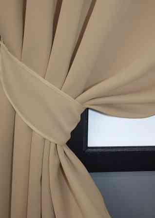 Комплект штор коротких VR-Textil Bagema Rvs № 1240ш Бежевий 130х170 см 2 шт (35-0029) Київ