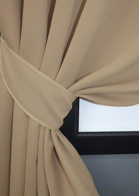 Комплект штор коротких VR-Textil Bagema Rvs № 1240ш Бежевый 130х170 см 2 шт (35-0029) Киев - изображение 4