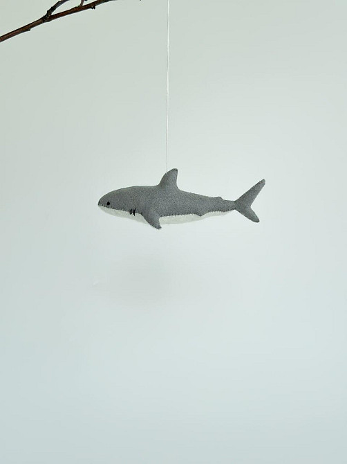 Мягкая фетровая игрушка акула ручной работы – безопасная развивающая игрушка Киев - изображение 4