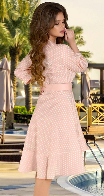 Платье в горошек на запах с широким ремешком Киев - изображение 2