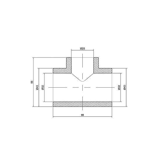 Тройник PPR Thermo Alliance 32х25х32 Київ