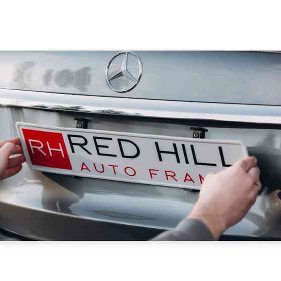 Рамка под номер, безрамочная (4 крепления под 2 номера) red hill черная Мукачево