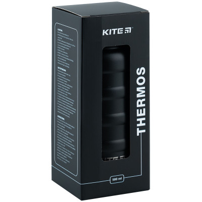 Термос Kite 500 мл чорний (K24-1204-2) Винница - изображение 4