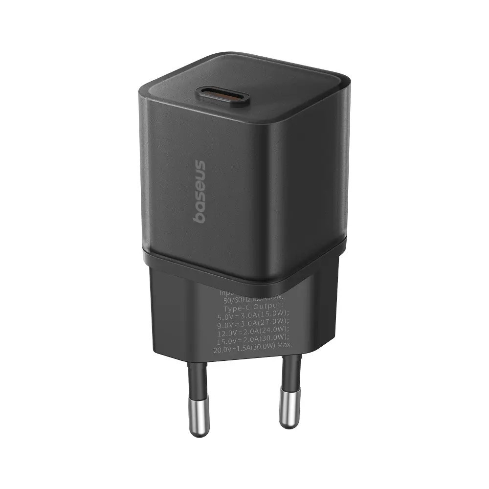Мережевий зарядний пристрій Baseus  GaN5S Fast Charger 1C 30W EU Cluster Black Київ - фото 19