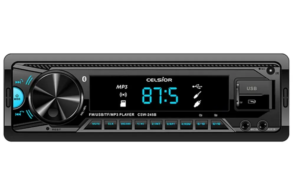 Автомагнітола «Celsior» CSW-245B Sea color BT/USB+USB Charge/MicroSD/ISO/дод. розєм (без радіат.) Вінниця - фото 2