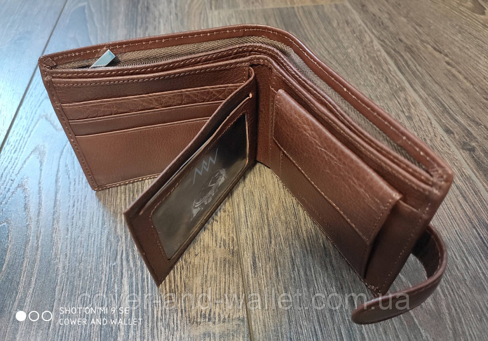 Коричневий класичний чоловічий гаманець з гладкої шкіри ST Leather Київ - фото 5