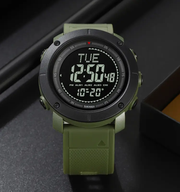 Мужские спортивные часы с компасом Skmei 2095 (Зеленый) Винница - изображение 5