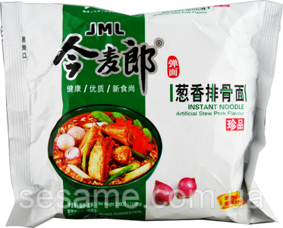 Китайська локшина рамен швидкого приготування свинячі ребра JML INSTANT NOODLE 109 г TANT NOODLE Харків