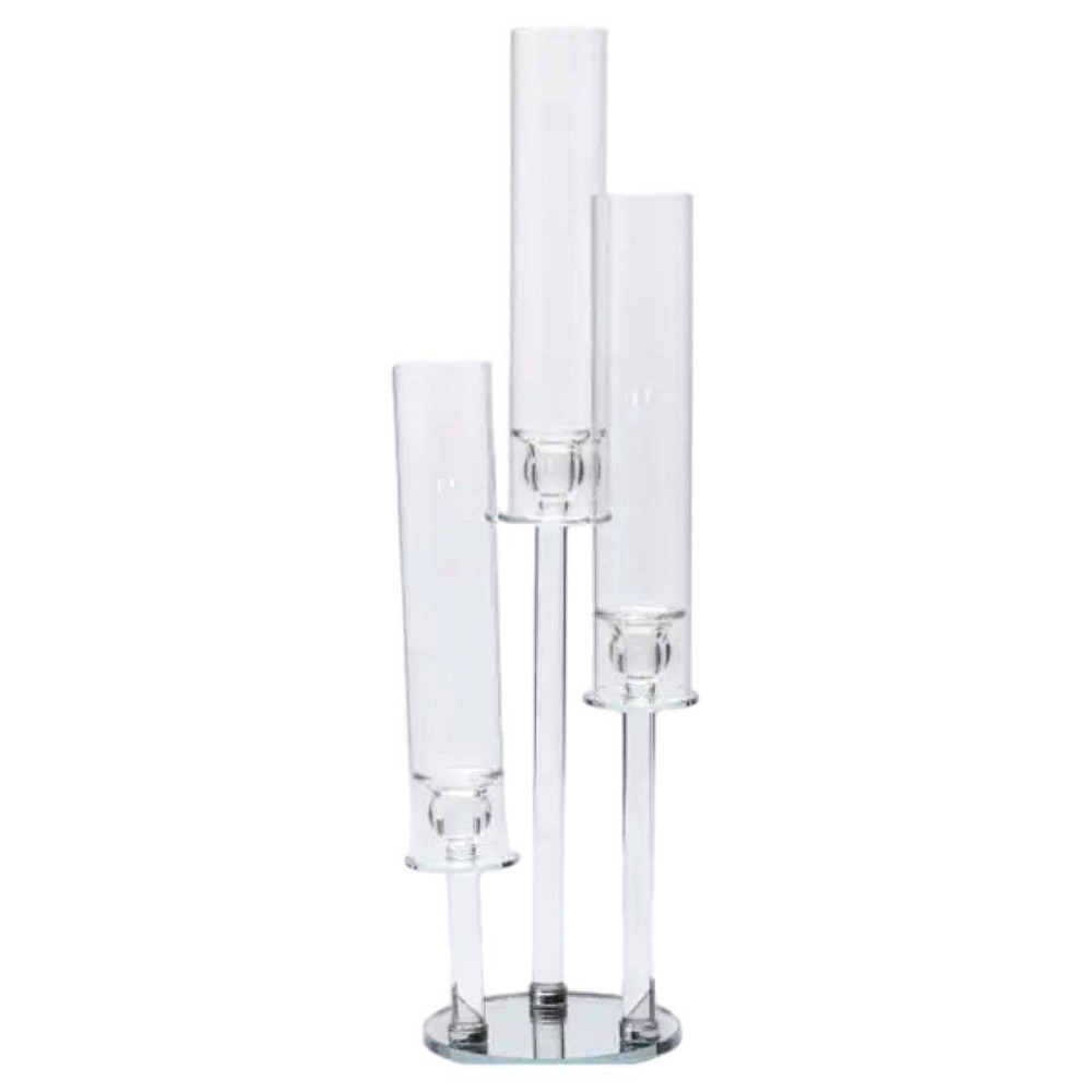 Высокий стеклянный подсвечник с декоративным бокалом Киев - изображение 1