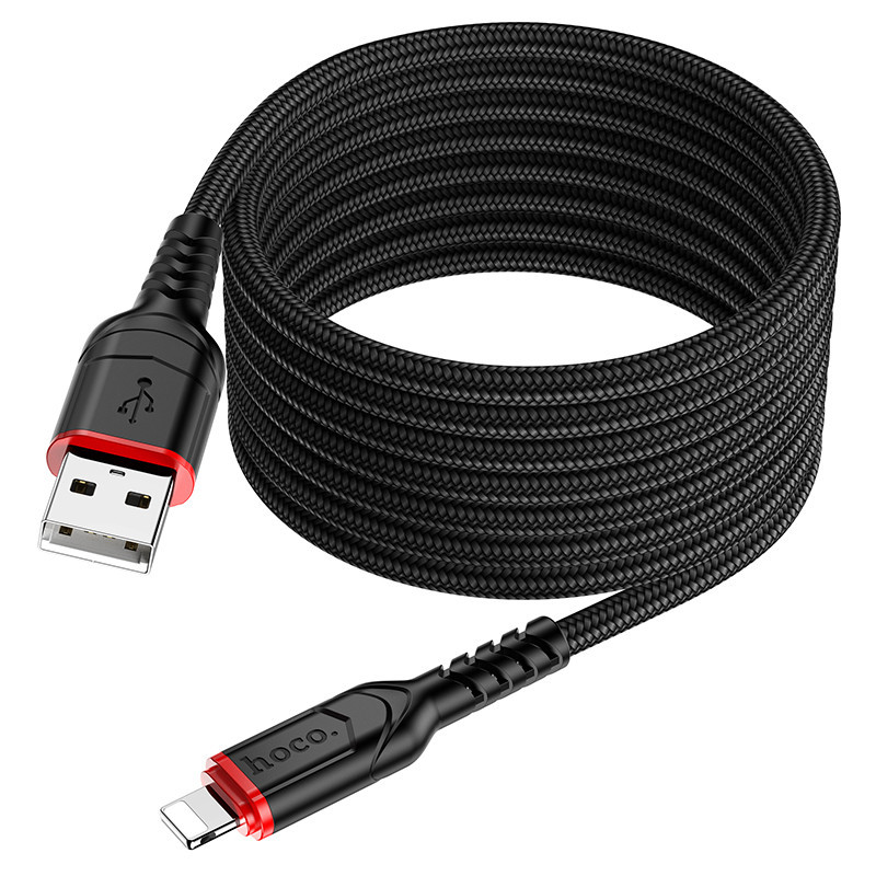 Кабель Hoco X59 Victory charging data cable iP(L=2M) Black Одесса - изображение 3