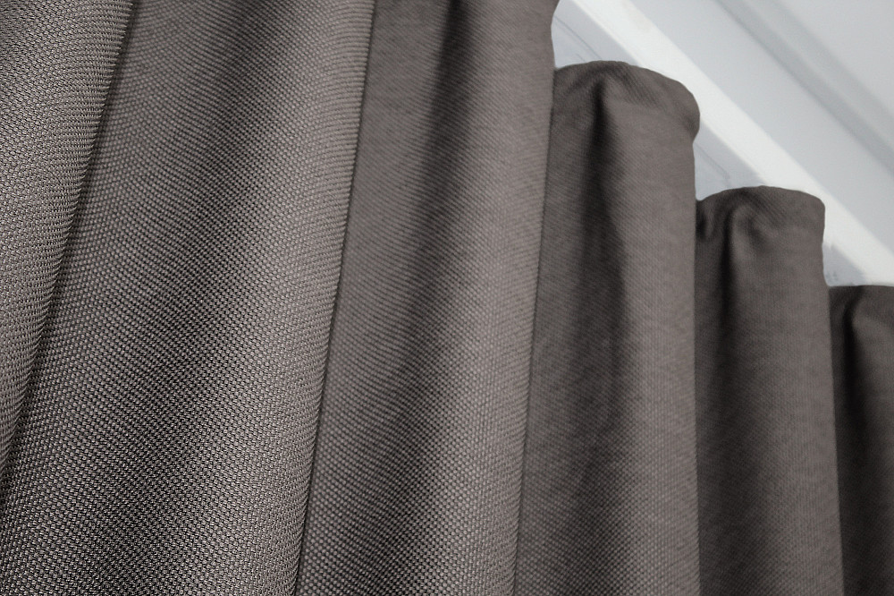 Комплект готових штор VR-Textil Льон-блекаут Льон Мішковина № 1160ш Сіро-коричневий 100х290см 2 шт (31-0069) Київ - фото 7
