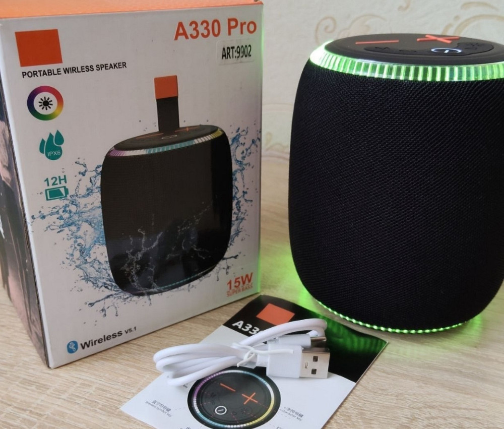 Блютуз колонка із потужним звучанням 15Вт та підсвічуванням. Харків - фото 2