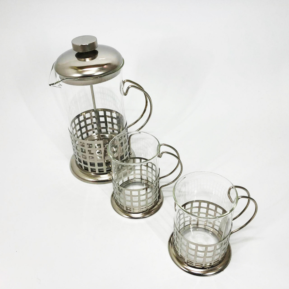 Заварник френч-прес UNIQUE, Домашній френч-прес, для заварювання кави Заварник прозорий WI-12 Івано-Франківськ - фото 5