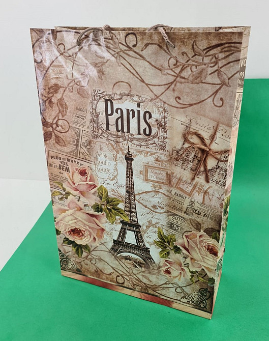 Пакет бумажный гигант вертиркальный30х42х12)(артGV-036) (12 шт) Харьков - изображение 1