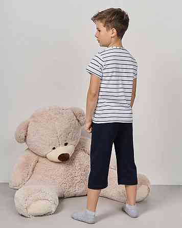 Комплект з капрі для хлопчика Tom John - Смужки Scooter 89156 3-5, Білий Київ