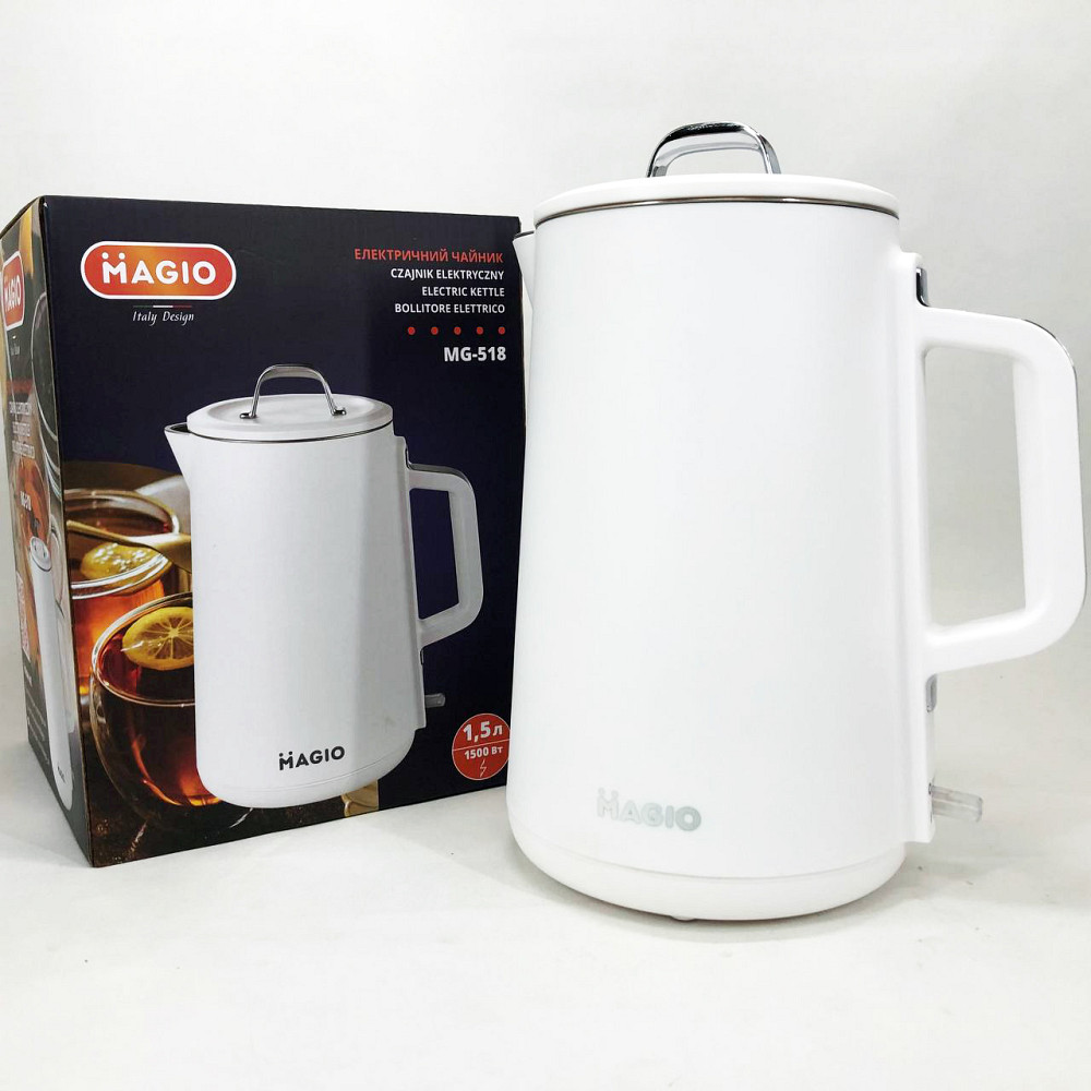 Стильный электрический чайник MAGIO MG-518 1, 5 л 1500Вт, Бытовой чайник для кухни PE-28 Львов - изображение 8