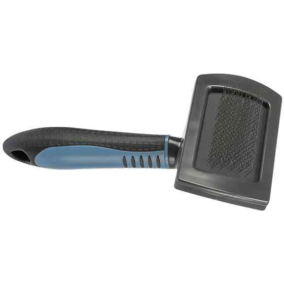 Щітка-пуходерка Trixie для собак м_яка з пластиковою ручкою 10х17 см Київ