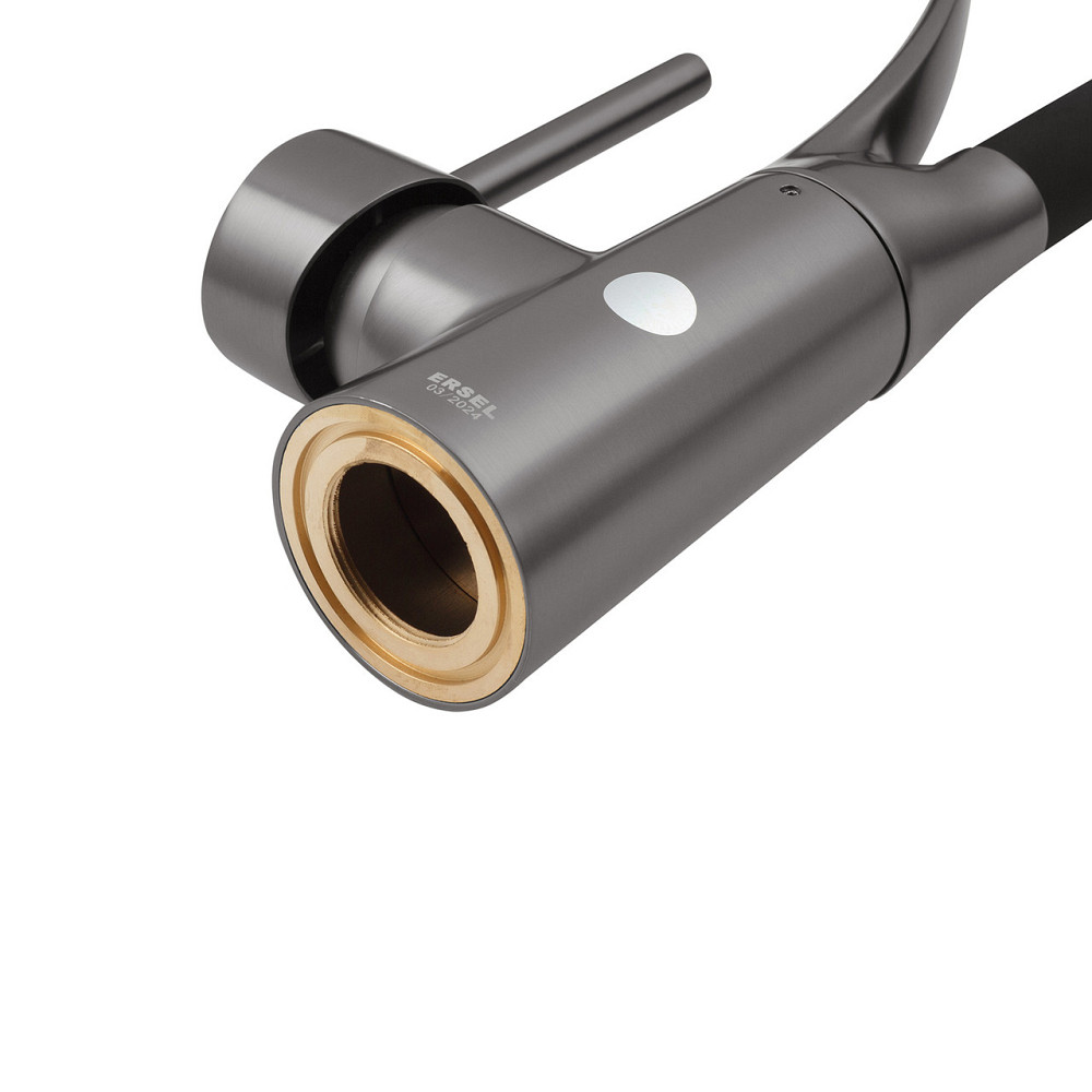 Смеситель для кухни с гибким изливом Kroner KRP Ersel - GRP03393BLK черный/графит Киев - изображение 7