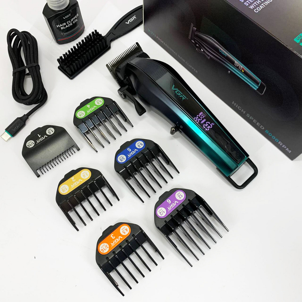 Професійний бездротовий тример VGR V-273, Набір для стрижки з зарядкою, Електромашинка для волосся NA-87 Івано-Франківськ - фото 7