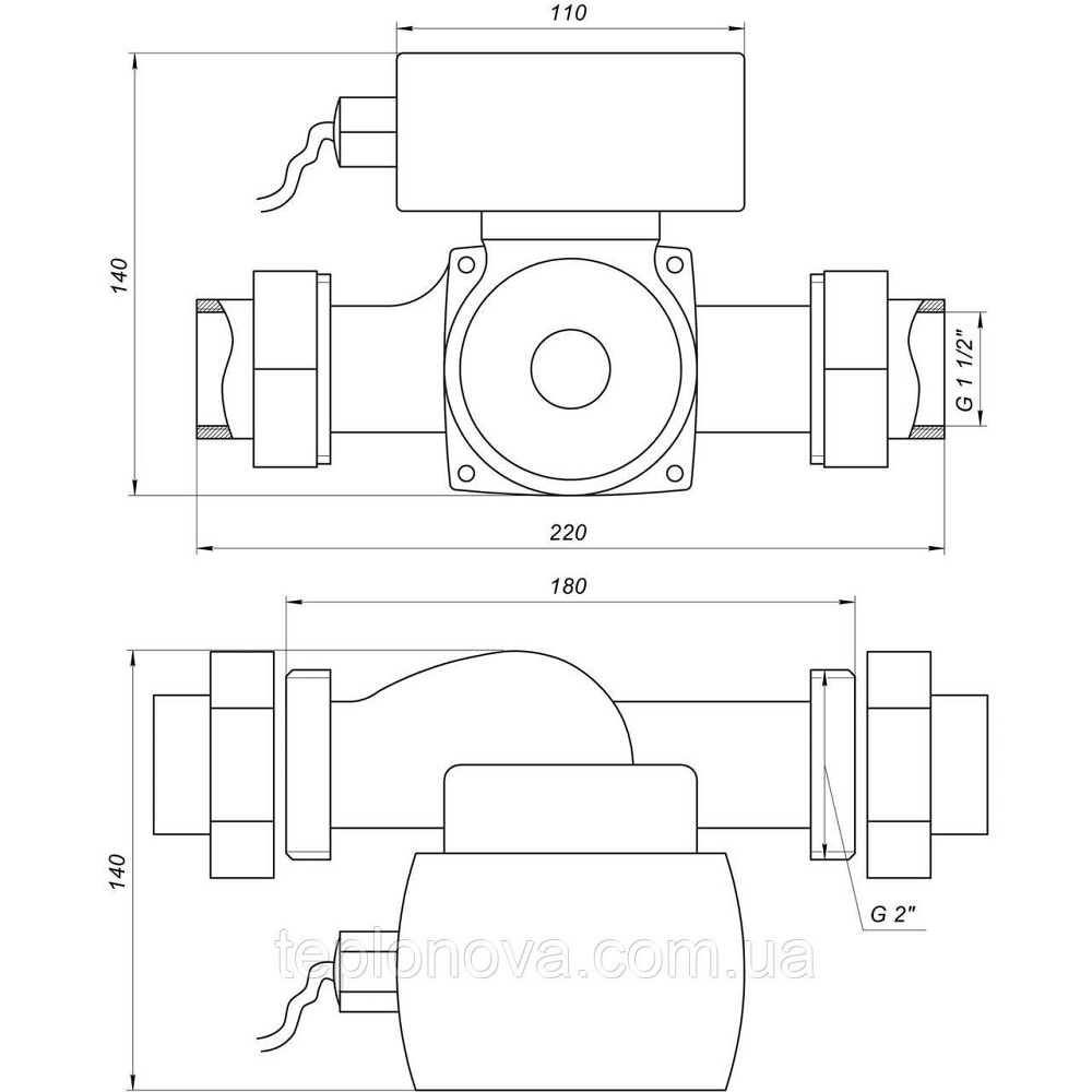 Насос циркуляційний енергоощадний Optima OP32-10AUTO 180 мм + гайки Чернівці - фото 5