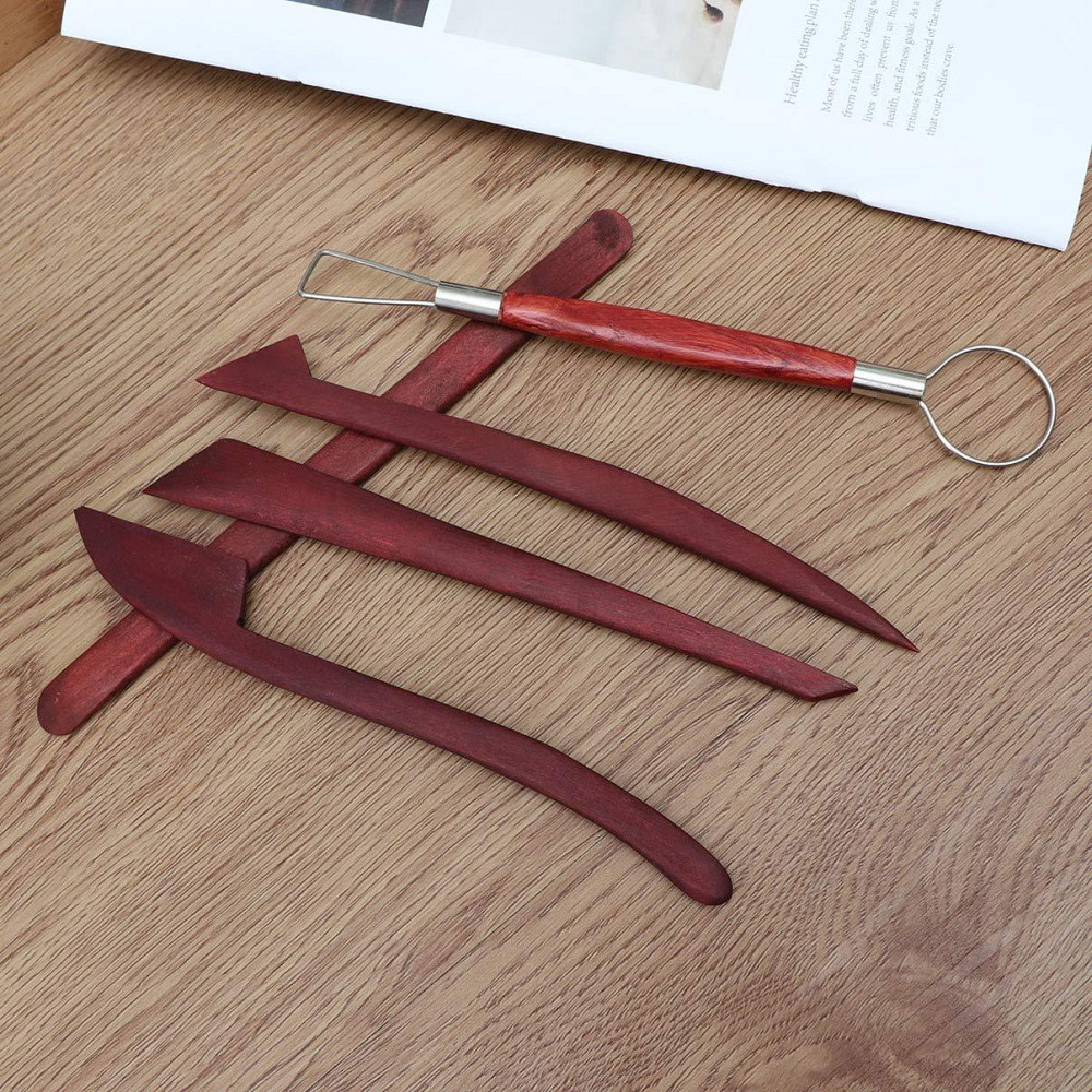 Инструменты для полимерной глины набор 5шт двусторонние деревянные стеки для лепки Киев - изображение 1