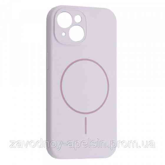IPhone 15 чохол силіконовий мікрофібра Магніт (ліловий) Одеса