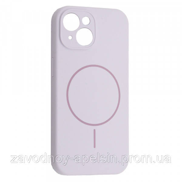 IPhone 15 чохол силіконовий мікрофібра Магніт (ліловий) Одеса - фото 1