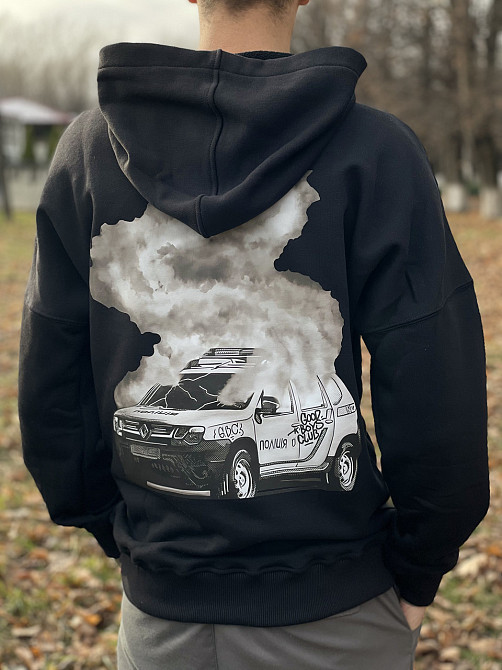 Чёрное худи унісекс - 