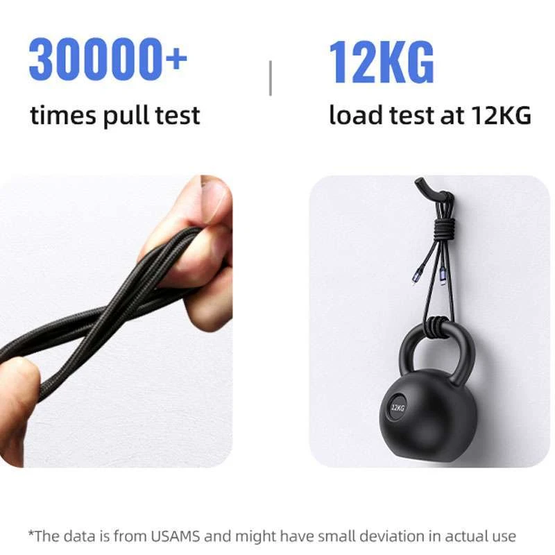 Кабель Usams US-SJ522 U71 Type-C to Lightning 20W PD Fast Charging 2m black Київ - фото 3