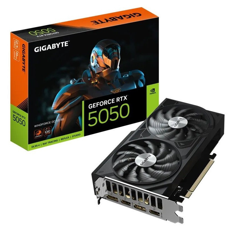 Відеокарта GF RTX 5050 8 GB GDDR6 WindForce OC V2 Gigabyte (GV-N5050WF2OCV2-8GD) ( 18130 ) Харьков - изображение 1