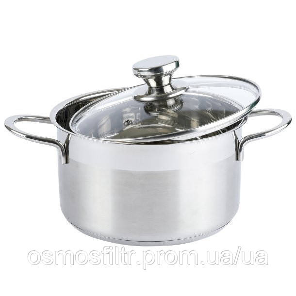 Каструля Axentia Brilliant Ø 20см 3.4 л зі скляною кришкою нерж сталь Н 11 см (135941) Київ - фото 3