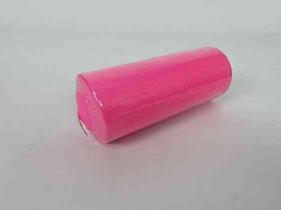 Цветная Цилиндр парафиновая свеча (60/150) РОЗОВАЯ крашеная  внутри белая (1 шт) Харьков