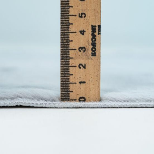 Килимок для підлоги з еко-хутра ТМ Dariana Moonbeam 60*90 см світло-сірий Житомир - фото 5