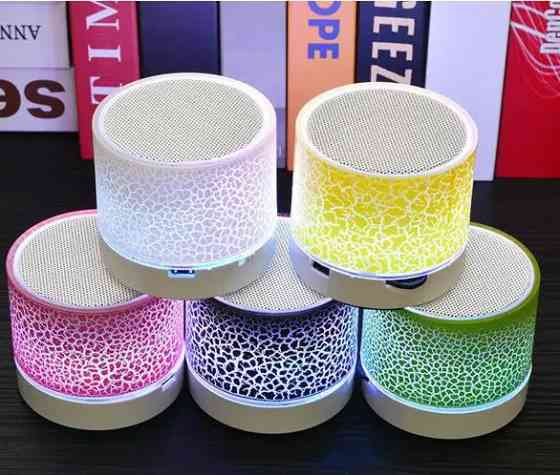 Колонка портативная Bluetooth с подсветкой черная AC Prof A9-B Киев