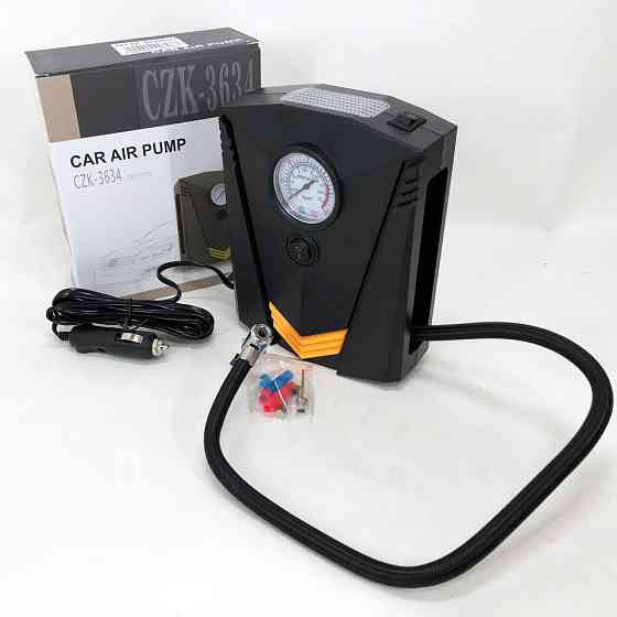 Автомобільний компресор 12V Насос автомобільний 12V з ліхтариком насос для накачування шин Київ
