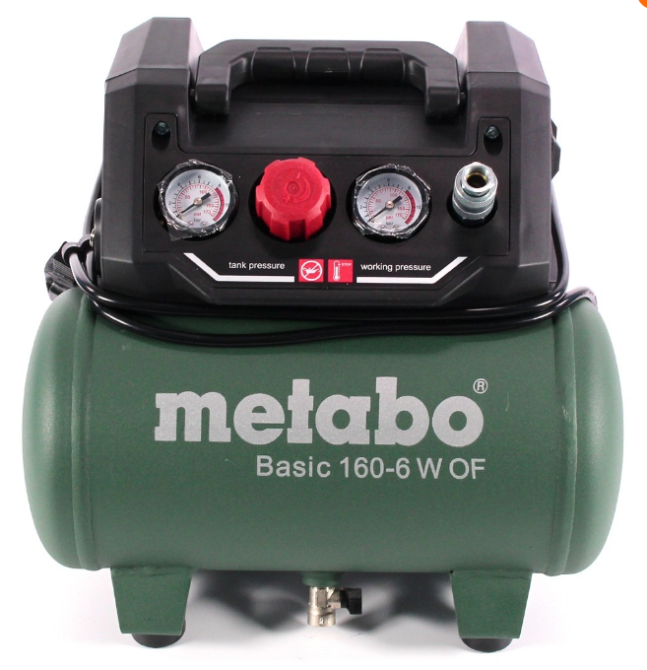 Компресор переносний Metabo Basic 160-6 W OF (601501000): 160 л/хв., 900Вт, 6 бар Київ - фото 12