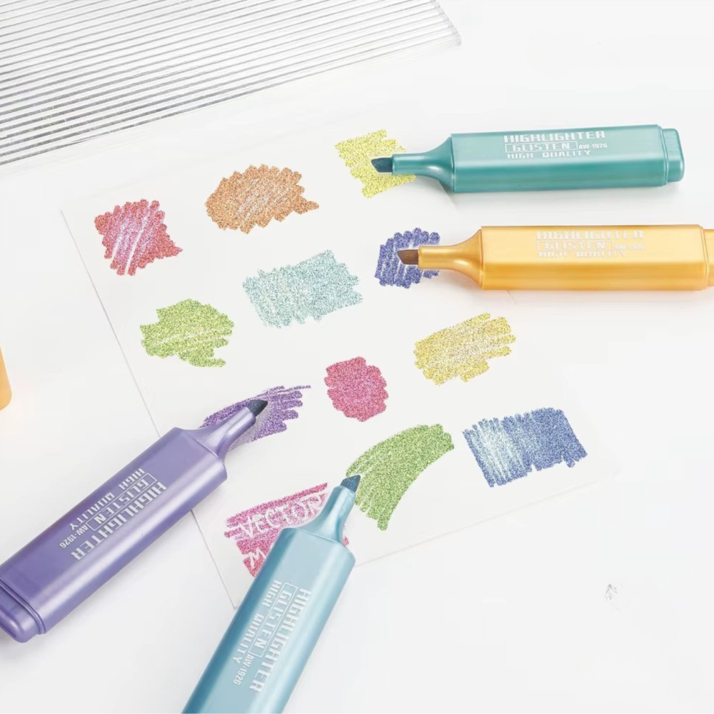 Маркери глітерні, набір 8 шт для малювання та творчості, металік, преміум-якість, флуоресцентні маркери з ефектом мерехтіння Кам'янець-Подільський - фото 7