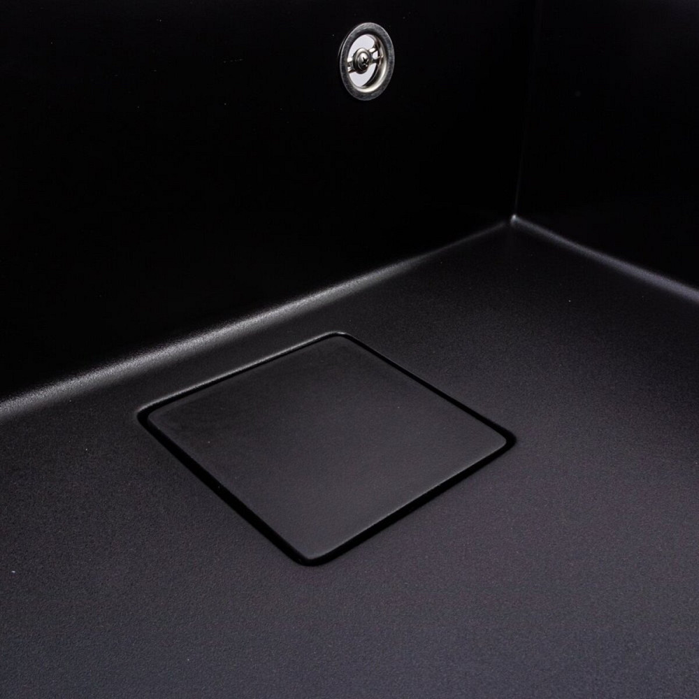 VALESO Комплект: Мийка гранітна 6050 SHERLIT VALESO + Змішувач Q411MB + Сифон (Чорний) Киев - изображение 6