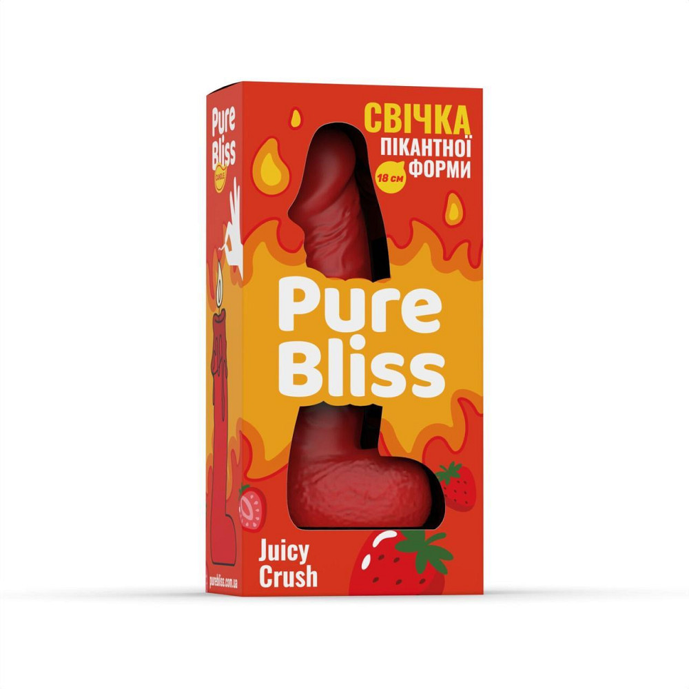 Ароматна свічка пікантної форми Pure Bliss Red Juicy Crush (Ягідний вибух) 18 см Sex Aura Київ - фото 6