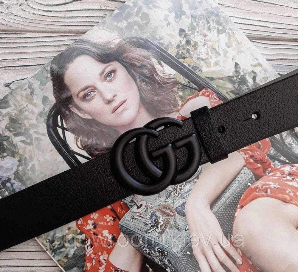 Женский стильный кожаный ремень (5002) black Киев - изображение 4