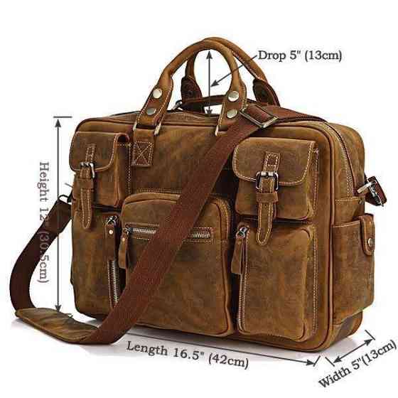 Сумка чоловіча Vintage 14051 в вінтажному стилі Коричнева Київ