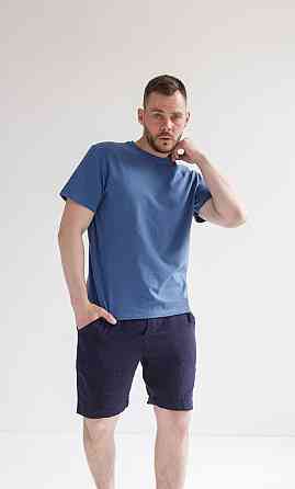 Мужские шорты муслиновые Темно-cиний S Харьков