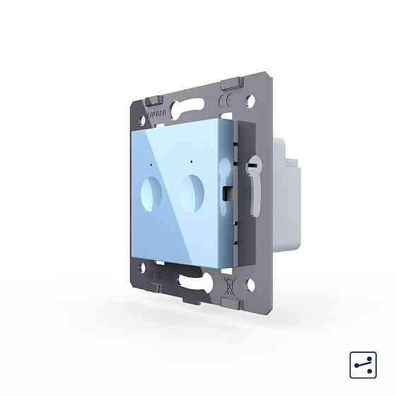 LIVOLO Сенсорний вимикач LIVOLO Sense, 2-сенсорний, блакитний, прохідний / перехресний, 5А 230В Коломыя